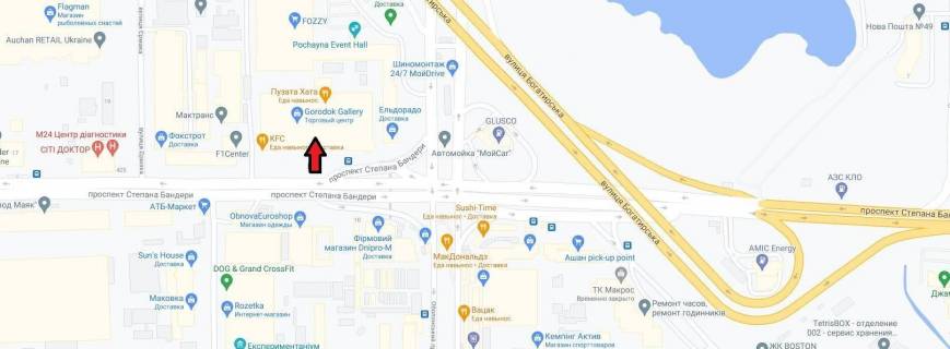 Видеоборд A в Киеве Фасад со стороны пр.та Бандеры 23 (Московский пр-т) Центральный вход. - 398280 схема