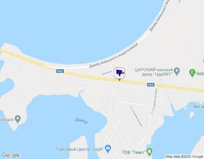 Билборд B в Хотяновке с. Хотянівка, траса Р-69 "Вишгород-Десна", км 3+100 право, виїзд з Хотянівки в напрямку ГЕС, СОБІ КЛАБ, біля садового центру схема