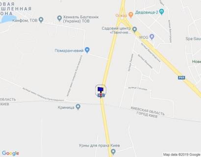 Білборд, Бігборд (Борд)  B у Вишгороді Траса "Київ-Іванків-Овруч", Р-02 км 18+820 ліво, в'їзд в м. Вишгород з пл. Шевченко, 400 м до завода SANDORA, 700 м до КПП, на c. Нові Петрівці схема