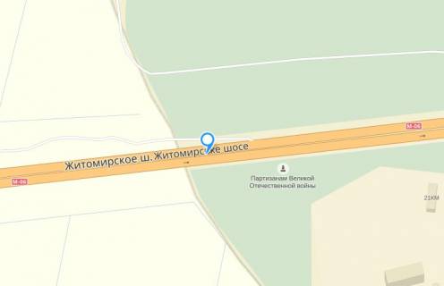 Билборд A в Киеве Киев-Житoмир 20+200 в Киев схема