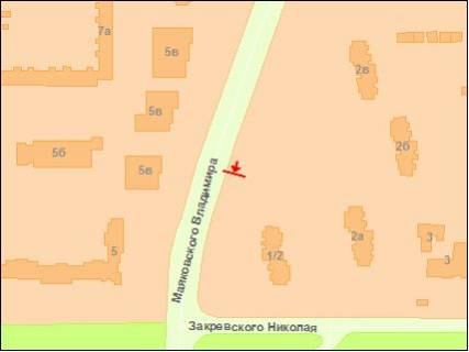 Билборд B в Киеве, 3Х6  Червоної Калини ( Маяковського ) пр., 5 в центр схема