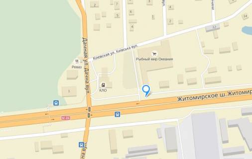 Билборд B в Киеве Киев-Житомир 21+600, в Киев схема