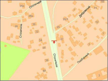 Билборд  в Киеве Стoличнoе Шoссе 27-2 схема