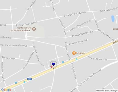 Билборд A в Бровары, 6х3  м.Бровари, вул.Київська, 80 вул.Таращанська схема
