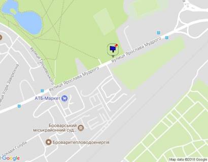 Билборд A в Бровары, 6х3  м.Бровари, вул.Я. Мудрого 55, (парк Перемоги, стадіон) схема