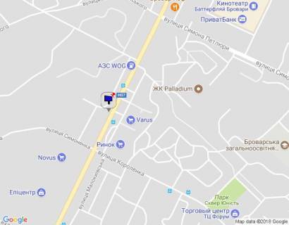 Билборд A в Бровары, 6х3  м.Бровари, вул.Київська, 257 (напроти ринку СБС, біля Епіцентр, Новус) схема