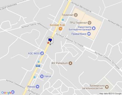 Билборд A в Бровары, 6х3  м.Бровари, вул.Київська, (поворот ТРЦ Термінал, залізничний вокзал,вул. С. Петлюри) схема