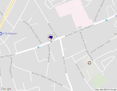 Билборд B в Бровары, 6х3  м.Бровари, вул.Я. Мудрого, 36, перетин з вул.Гоголя схема