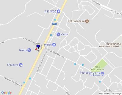 Билборд B в Бровары, 6х3  вул.Київська 253, (світлофор, парковка Епіцентр, Новус) схема
