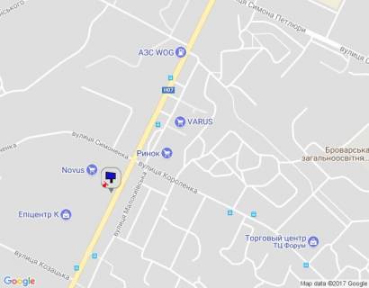 Билборд B в Бровары, 6х3  вул.Київська 253 (парковка Епіцентр, Новус) схема