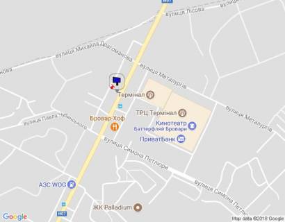 Билборд B в Бровары, 6х3  м.Бровари, вул.Київська 269, (напроти ТРК Термінал,  АЗК КЛО) схема