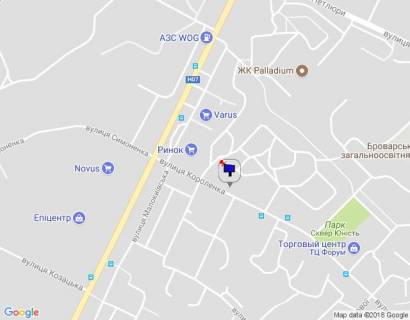 Билборд B в Бровары, 6х3  м.Бровари, вул. Чорних Запорожців, 68, (ринок СБС) схема