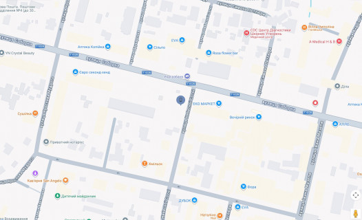 Ситилайт A в Фастове, 1,2х1,8  г.Фастов, ул.Соборная, 51 Еко Маркет схема