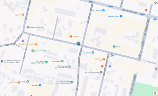 Ситилайт B в Фастове, 1,2х1,8  г.Фастов, ул.1-го Травня, 16 схема