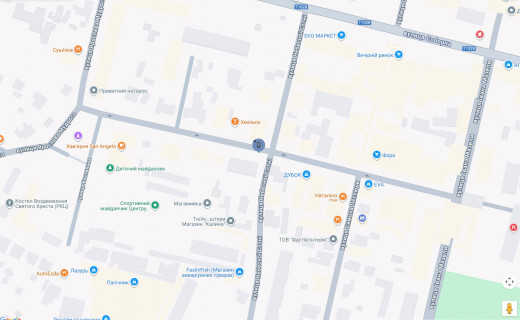 Сiтiлайт A у Фастові, 1,2х1,8  г.Фастов, ул.1-го Травня, 16 схема