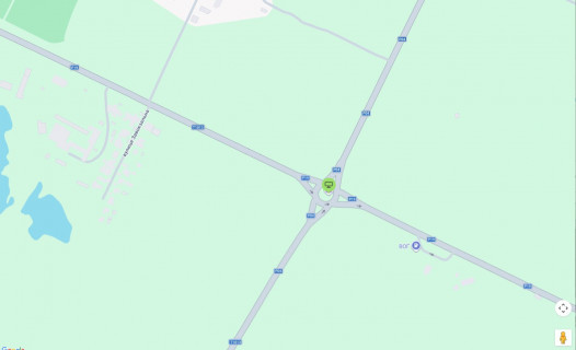 Билборд A в Фастове, 6х3  перекресток ул. Якубовского и Окружной дороги, (клумба) въезд с Киева схема