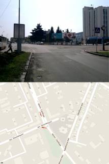 Билборд A в Ужгороде, 3х6  пр. Свободи "чебурашка" лівий (4 полоси,перехрестя, ТЦ"Україна",  Київстар, Укртелеком, готель"Закарпаття", Вокзали) фото 1