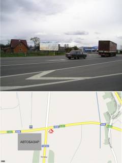 Билборд B в Ужгороде, 3х6  вул. Коритнянська (перехрестя, В'їзд на авто-речовий ринок Кінчиш, котрий є найбільшим в Закарпатті, автобусні зупинки) фото 1