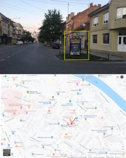 Ситилайт A в Ужгороде, 1.2х1.8  вул.Швабська (Цент міста пл.Ш Петефі,кафе, магазини, Школи,Сквер) фото 1