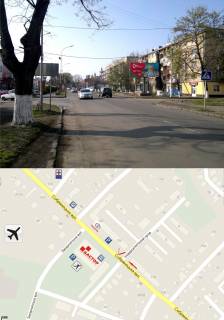 Білборд, Бігборд (Борд)  A у Ужгороді, 3х6  вул. Собранецька (перехрестя, ТЦ "Дастор", Автосалон "Тойота", Міська лікарня та поліклініка,Університет, Аеропорт,льодовиковий каток) Фото 1
