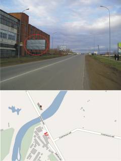 Билборд B в Ужгороде, 3х6  вул. Бабяка ("Нова Лінія", ТЦ "Дастор"АТБ,  напрямок міськрайонний суд, аеропорт, перехрестя перед мостом) фото 1