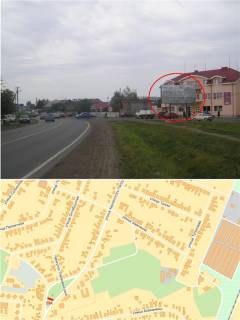 Билборд A в Минае, 3х6  вул. Патруса Карпатського (Ресторан "Тиса", м-н "Минай", Автосалон"CITROEN", інтенсивнний рух,перехрестя, автобусні зупинки, пішохідні переходи,) фото 1