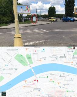 Ситилайт B в Ужгороде, 1.2х1.8  Словянська набережна (Київська набережна Напрямок на міст в центр, готель "Ужгород" перехрестя) фото 1