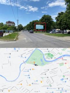 Билборд A в Ужгороде, 3х6  Словянська Набережна  (Центральний Вїзд/Вхід в Парк розваг,  "Епіцентр","Нова Лінія", Велмарт, АЗС "ОККО", "WOG","Бром" ,готель"Ужгород", інтенсивний рух) фото 1