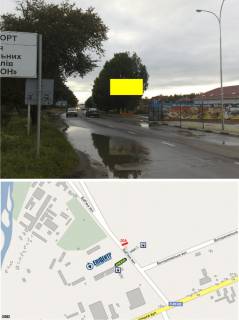 Билборд A в Ужгороде, 3х6  вул. Бабяка ( "Епіцентр", "Нова Лінія", АЗС "ОККО" "WOG" "БРОМ", Велмарт,АТБ, перехрестя, інтенсивний рух) фото 1