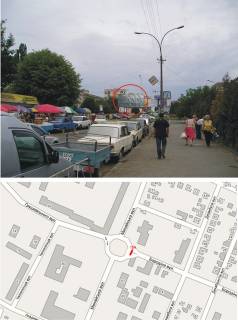 Білборд, Бігборд (Борд)  B у Ужгороді, 3х6  вул. Минайська-Бородіна (перехрестя,Ринок, "Сільпо", Кінотеатр"Доміон", ТЦ"Осетія",Ресторани,магазини, інтенсивний рух,автобусні зупинки, пішоходні переходи, світлофори, Інтенсивний рух місцевого та транзитного транспорту.Продовольчий ринок) Фото 1