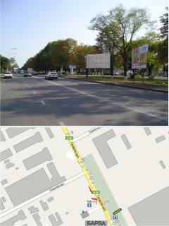 Билборд A в Ужгороде, 3х6  вул. Карпатської України (Гагаріна) (перехрестя, напроти АЗС "ТНК", напрямок на найбільший ринок "Краснодонців", ТЦ "Барва",АТБ, Автосалони "УкрАвто") фото 1