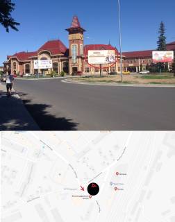 Білборд, Бігборд (Борд)  B у Ужгороді, 3х6  вул. Залізнична-Станційна (З/д вокзал,Автовокзал, Центральна частина міста - привокзальна площа, інтенсивний рух) Фото 1