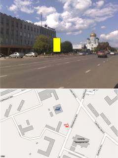 Билборд B в Ужгороде, 6х3  вул. Минайська (4 полоси руху, ТЦ"Україна", "Укртелеком", Готель " Закарпаття",Київстар, Вокзали,"Сільпо") вертивальний 6х3м. фото 1