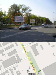 Білборд, Бігборд (Борд)  B у Ужгороді, 3х6  вул. Карпатської України (Гагаріна) (перехрестя, напроти АЗС "ТНК", АТБ напрямок в центр, головний в'їзд в місто, дорога до Вокзалу. АЗС, сервіси, ринки, МРЕО, коледж) Фото 1