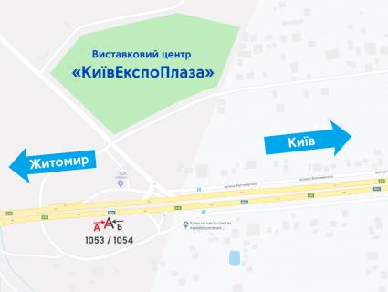Билборд B в Березовке (Киевской обл), 3х6  траса М-06 Київ-Чоп, с. Березівка(напрямок Київ-Житомир, виїзд з Києва) схема