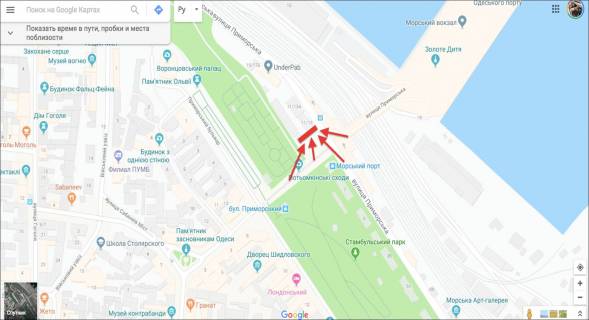 Брандмауэр A в Одессе, 6  Потемкинская лестница схема