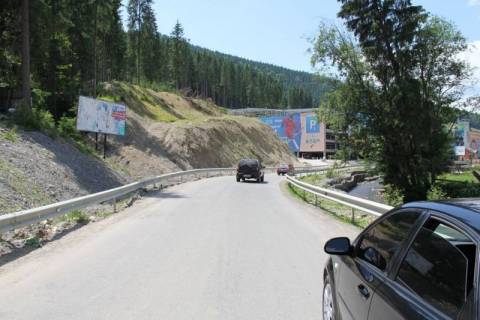 Билборд B в Буковеле, 3x6  Траса Н-09 Мукачево-Львів, дорога на Буковель (с.Поляниця), 60 м до Буковеля, напрямок руху на Буковель фото 1