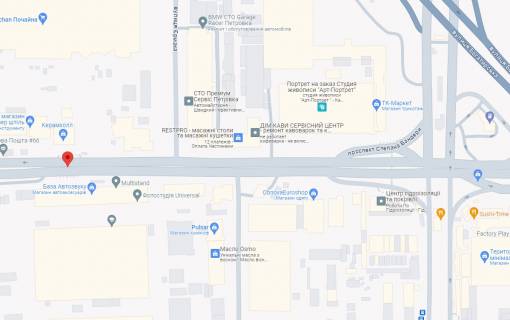 Нестандарт A в Киеве, 2.5x1.5  просп. Степана Бандери (Московський),17, зупинка «Завод Маяк», в напрямку ст. м. Дорогожичі схема
