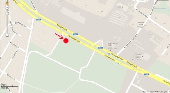 Billboard A in Kyiv, Board 3x6м  st. B.Okruznaa /  naprot. mag.PRAKTIKER-Novus- naav. na Odes'ku pl. (niznij) scheme