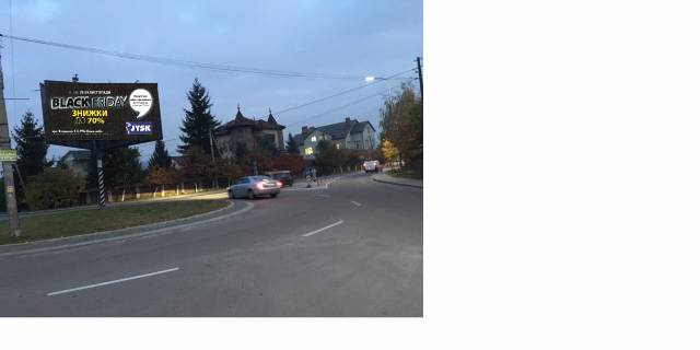 Білборд, Бігборд (Борд)  B у Петропавлівська Борщагівка, Board 3x6м  вул. Авіаторів/вул. Пушкіна, клумба - круговий рух, зупинка, Магазин "CARTERS UKR",  "ЕВРОСТОК ",  зупинка,  в напрямку від СК "Чайка" Фото 1