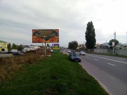 Билборд B в Вишневое, Board 3x6м  вул. Київська, навпроти "Нова пошта №1 - Вишневе", 100м. до АТБ, до межі с. Святопетрівське, в напрямку м. Вишневого, м. Києва фото 1