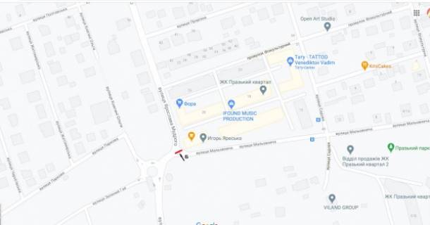 Білборд, Бігборд (Борд)  B у Петропавлівська Борщагівка, Board 3x6м  Петропавловская Борщаговка, клумба на перекр. с ул. Ярослава Мудрого и ул. Живописная  (маг. "Фора") схема