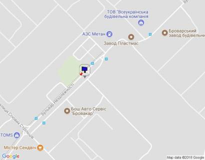 Билборд B в Бровары, Board 3x6м  бульв.Незалежності, завод Пластмас, завод Порошкової металургії схема