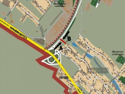 Билборд B в Киеве, Board 3x6м  просп. Повітряних Сил (Повітрофлотський)/ а-т Жуляни в напр. Одеської пл. схема