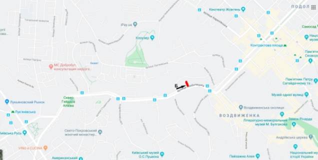 Скроллер B в Киеве, скролл 3.14*2.3  ул. Глубочицкая, 71, (ЖК "Подол Плаза")/ Вознесенский спуск - 452936 схема