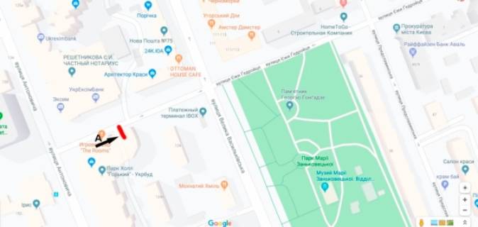 Scrolller, Scroll A in Kyiv, скролл 3.14*2.3  вул. Гедройця Єжи (Тверська) / "УкрЕксім Банк", в напр. Велика Васильківська вул. (Червоноармійська) - 557653 scheme