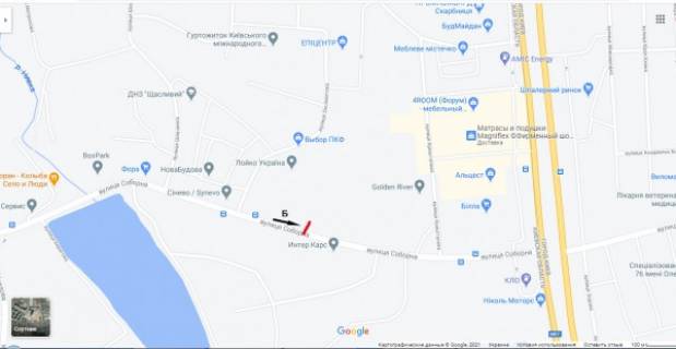 Билборд B в Петропавловской Борщаговке, Board 3x6м  вул. Соборна, 25-23 (4), поруч зупинка ЖК  "Щасливий",  "Сінево",  "Ресторан суші",  в бік вул Вел. Кільцева, до  м. Київ схема