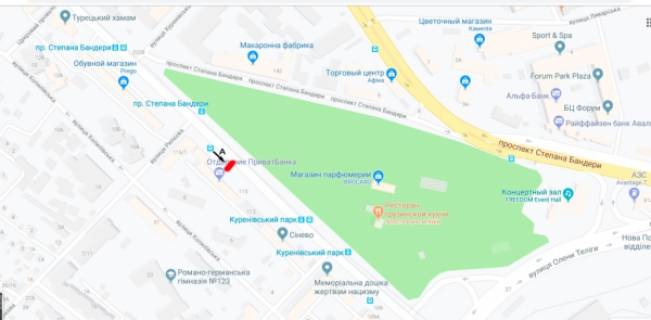 Призма A в Киеве, Prismavision 3х6  вул. Кирилівська (Фрунзе), 115/2 - маг. "АТБ", в напр. стадіону "Спартак" - 557475 схема