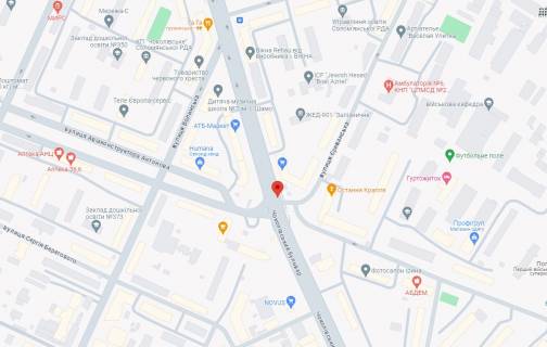 Нестандарт A в Киеве, 2.5x1.5  Площа Космонавтів – бул.  Чоколівський, зупинка, до Севастопольської пл., ліво схема