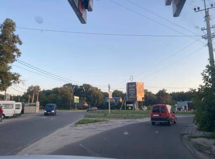 Нестандарт A у Білогородці, Board 3x6м вертикальний  Круг - вул. Єдина - вул. Володимирська - вул. Козацька, біля АЗС, "АНЖІО", Продукти "АНЖИК", Вікна REHAU "ФАСАД-ПЛАСТ" Фото 1